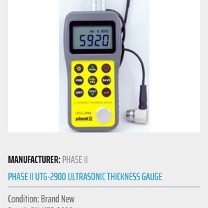 Phase II Ultrasonic Thickness Gauge